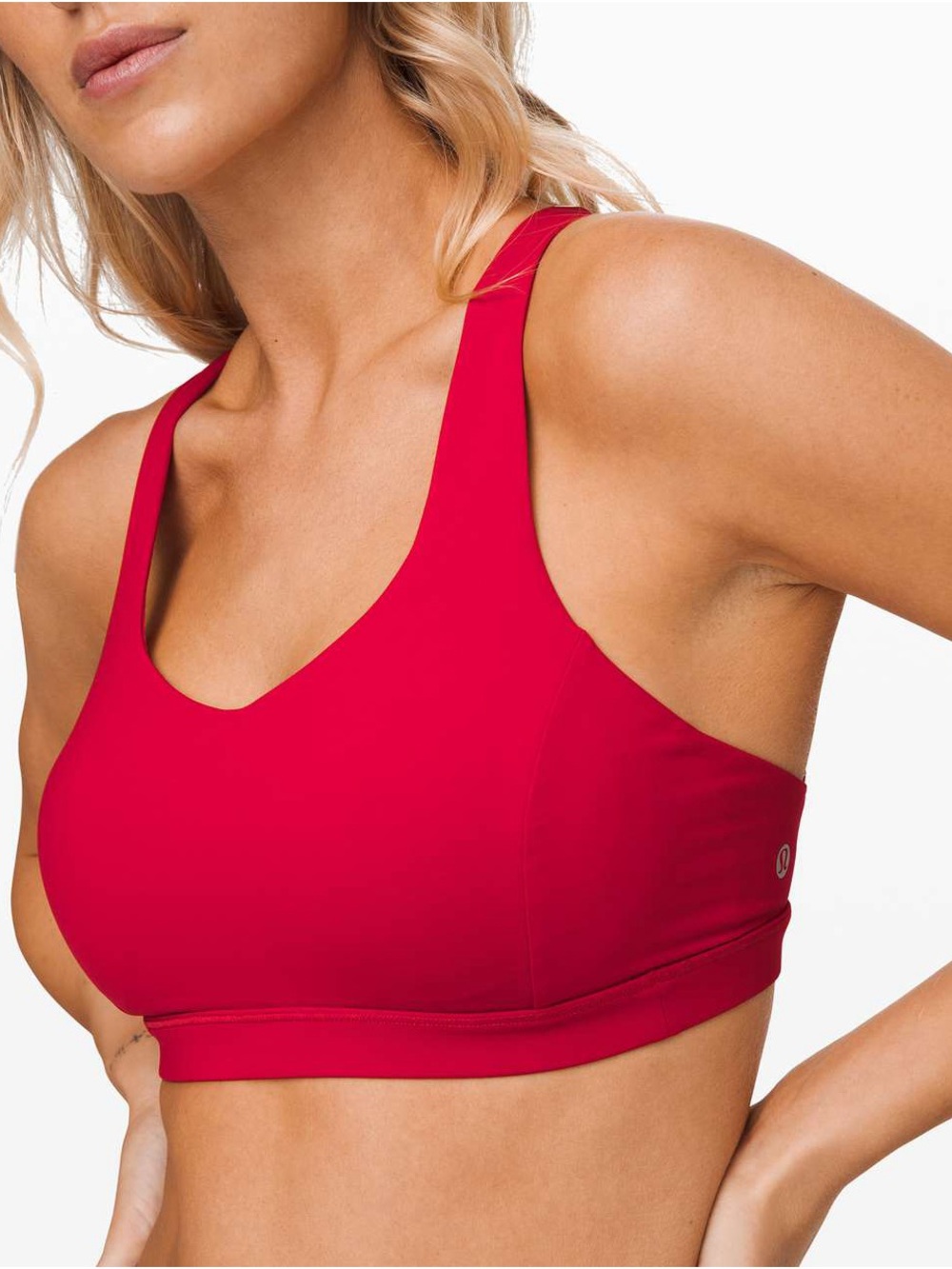 RED Lululemon Free To Be Serene Bra SIZE 6